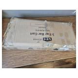 $90 Leteuke Bar Cart, 3-Tier Gold Rolling Cart with Marbled Shelves