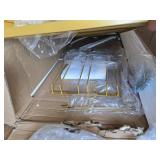 $90 Leteuke Bar Cart, 3-Tier Gold Rolling Cart with Marbled Shelves