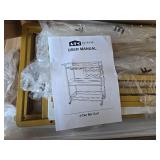 $90 Leteuke Bar Cart, 3-Tier Gold Rolling Cart with Marbled Shelves