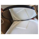 $70 POZINO Round Mirror 24-Inch Hanging with Rope, Black Frame