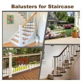 $63 10 Pack Stair Balusters, Wrought Iron Black (5 Sq 5 Str)