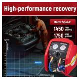 $359 3/4HP Refrigerant Recovery Machine, 110-120V Portable AC Recovery