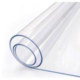 24 x 60 Inch Clear Plastic Dining Table Protector Tablecloth
