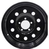 $69 Black 15x6 Trailer Rim Wheel, 5-Lug, 4.5/5x4.5 Bolt Circle, Steel