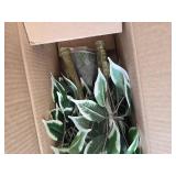 $80 Faux Fiddle Leaf Fig Tree, 6ft with White Planter Ficus for Home