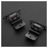 Ravinte 60Pk 3/8" Inset Matte Black Self Closing Cabinet Hinges