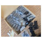 Ravinte 60Pk 3/8" Inset Matte Black Self Closing Cabinet Hinges