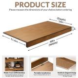 $172 Bamboo Wire Shelf Covers for Pantry/Closet (4pcs, 40" W x 16" D)