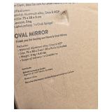 $65 Navaris Oval Wall Mirror - 29.5x15 in, Wall-Mounted Aluminum