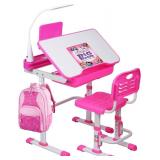 $129 Kids Desk and Chair Set, Height Adjustable, Tilt Desktop, Pink