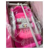 $129 Kids Desk and Chair Set, Height Adjustable, Tilt Desktop, Pink