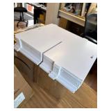 $63 4-Tier Rotating Bookshelf Tower, 360 Bookcase, White