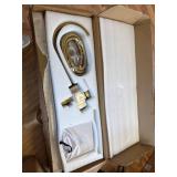 $370 Freestanding Bathtub Faucet Floor Mount Tub Filler, Brushed Gold