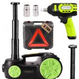 $95 ROGTZ 5 Ton 12V Electric Hydraulic Car Jack Kit with Impact Wrench