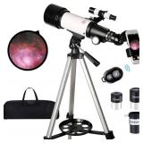 $80 Telescope for Kids & Beginners, 70mm/400mm Focal Refractor