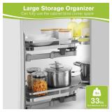 $186 Blind Corner Cabinet Pull-Out Organizer, 30in, 2-Tier Lazy Susan