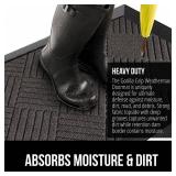 Gorilla Grip Waterproof Doormat, Natural Rubber, Indoor/Outdoor