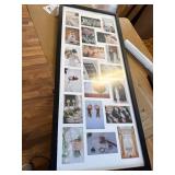 $63 41x17 Wooden Collage Frame, 20 Openings for 4x6, Wall Mount Black
