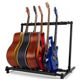 AODSK 5-Guitar Stand Rack, Folding, Portable Black Guitar Holder