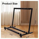 AODSK 5-Guitar Stand Rack, Folding, Portable Black Guitar Holder