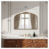 $120 Besdomus Gold Vintage Vanity Mirror 24x42 French Baroque Arched