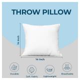 Utopia Bedding 14x14 Throw Pillows (Set of 4, White)