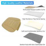 KAYI Car Seat Cushion - Memory Foam, Breathable Leather
