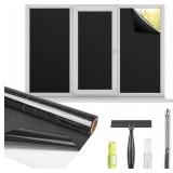 $50 Kromapolis Blackout Window Privacy Film - Static Cling, 45.2x78.7