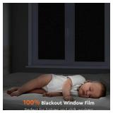 $50 Kromapolis Blackout Window Privacy Film - Static Cling, 45.2x78.7