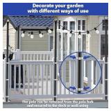 $69 6 Pack 10 ft String Light Poles, Adjustable Stand with Hooks