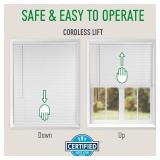 Calyx Interiors Cordless White 1" Light Filtering Mini Blinds