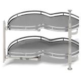 $166 Kinchoix Blind Corner Cabinet Pull-Out Organizer, 26 in, 2-Tier