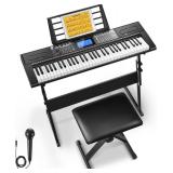 $120 Donner 61-Key Keyboard Piano Kit, 249 Voices & Rhythms, Stand