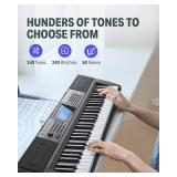 $120 Donner 61-Key Keyboard Piano Kit, 249 Voices & Rhythms, Stand