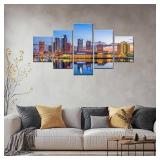 $68 Tampa Bay Wall Art Tampa Skyline Canvas Print Cityscape 48x32