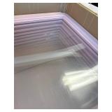 $235 PINK! VEVOR Clear Acrylic Dog Playpen Indoor 76x49x30 in, Waterproof