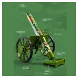 $54 Mortar Launcher Playset, Soft Foam Rocket with 5 Shells (Green)
