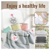 $66 WEILAIANTIAN Towel Warmer Bathroom, Leather Strap & Safety Lock