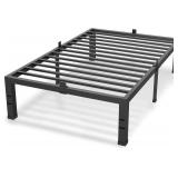 $72 14-Inch Twin Metal Platform Bed Frame with Mattress Stopper