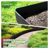$59 Hugeleaf 4.5 Inch Metal Landscape Edging with 11 Stakes