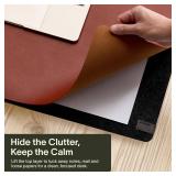 Nordik Felt and Leather Desk Mat Emberwood Brown 35x17