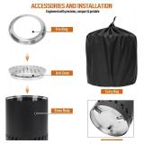 Portable Table Top Fire Pit with Stand, 8.6" Stainless, Low Smoke