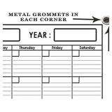 $54 48x72" Laminated Erasable Wall Calendar Poster, 12 Months