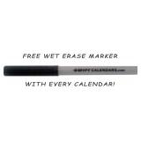 $54 48x72" Laminated Erasable Wall Calendar Poster, 12 Months