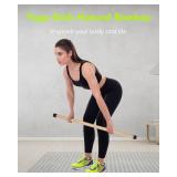 Yoga Stick 5ft Exercise Dowel for Mobility, Non-Slip Ends, Pilates