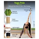 Yoga Stick 5ft Exercise Dowel for Mobility, Non-Slip Ends, Pilates