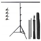 Meking T-Shape Photo Backdrop Stand 8.56x6.56ft Kit Bag & Clamps
