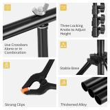 Meking T-Shape Photo Backdrop Stand 8.56x6.56ft Kit Bag & Clamps