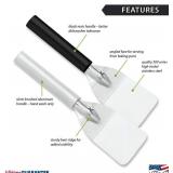 Rada Cutlery Spatula W214, 3.38x2in SS Face, Made in USA, Black
