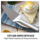 Rada Cutlery Serrated Pie Server (R120), Stainless Steel Face, USA